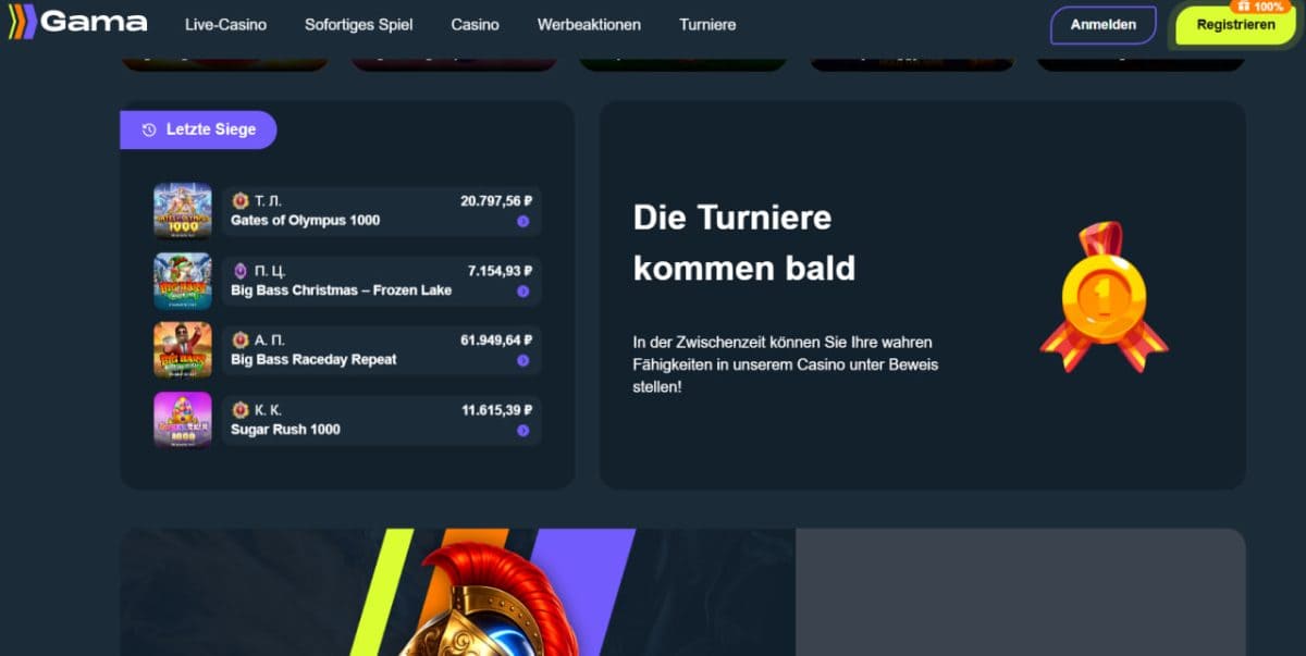 Gama Casino: 100 Freispiele gratis & 2.500+ Spiele image 2